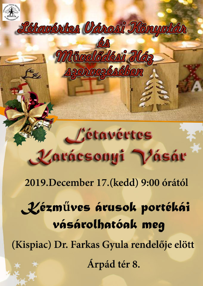 városi karácsonyi vásár 2019 plakát